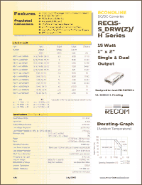 Click here to download REC15-2415SRWH Datasheet