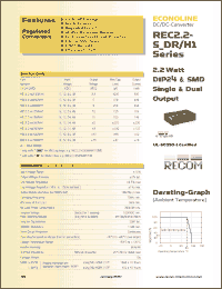 Click here to download REC2.2-0505DRH1 Datasheet