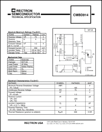 Click here to download CMBD914 Datasheet