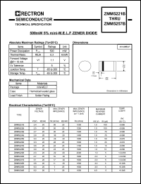 Click here to download ZMM5221 Datasheet