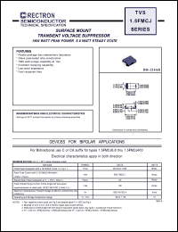 Click here to download 15FMCJ200A Datasheet