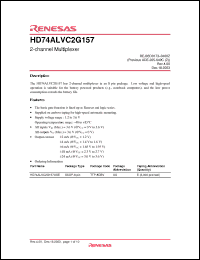 Click here to download HD74ALVC2G157USE Datasheet