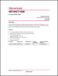 Click here to download HD74HCT1G08 Datasheet
