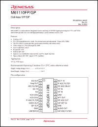 Click here to download M61110FP Datasheet