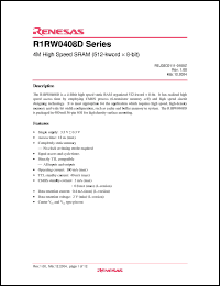 Click here to download R1RW0408DGE-2LR Datasheet