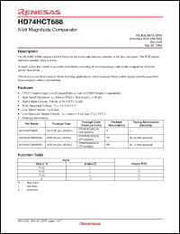 Click here to download HD74HCT688FPEL Datasheet