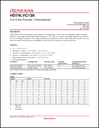 Click here to download HD74LVC138FPEL Datasheet