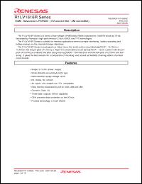 Click here to download R1LV1616RBG-8SI Datasheet