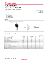 Click here to download RJK5013DPK-00-T0 Datasheet