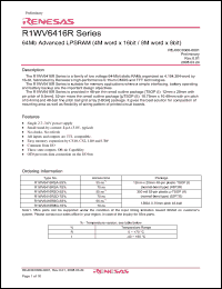Click here to download R1WV6416R Datasheet