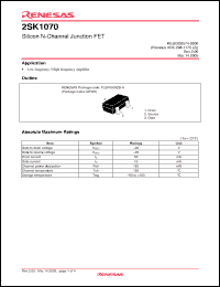 Click here to download 2SK1070PIETL-E Datasheet