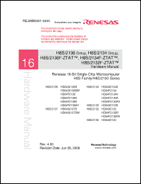 Click here to download HD64F2138AFA20 Datasheet