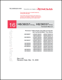 Click here to download HD64F36037G Datasheet