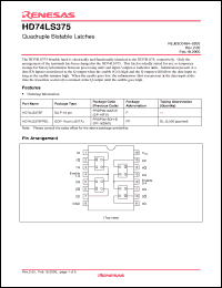 Click here to download HD74LS375FPEL Datasheet