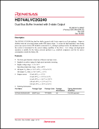Click here to download HD74ALVC2G240 Datasheet
