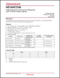 Click here to download HD74HCT240RPEL Datasheet