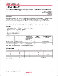 Click here to download HD74HC4538FPEL Datasheet