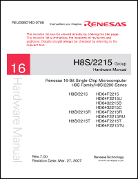 Click here to download H8S2215T Datasheet