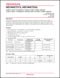 Click here to download HD74HCT373RPEL Datasheet