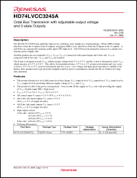 Click here to download HD74LVCC3245A Datasheet