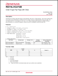 Click here to download RD74LVC273BFPEL Datasheet