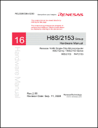 Click here to download H8S2153 Datasheet