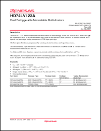 Click here to download HD74LV123AFPEL Datasheet