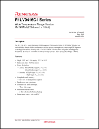 Click here to download R1LV0416CSB-5SI Datasheet