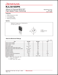 Click here to download RJL5018DPK-00-T0 Datasheet