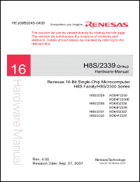 Click here to download H8S2332 Datasheet