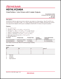 Click here to download HD74LVC540ATELL Datasheet