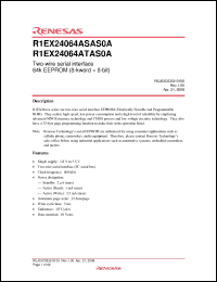 Click here to download R1EX24064ASAS0A Datasheet