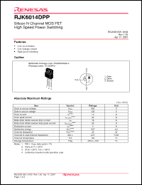 Click here to download RJK6014DPP-00-T2 Datasheet