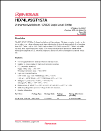 Click here to download HD74LV2GT157AUSE Datasheet