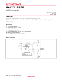 Click here to download HA13721RP Datasheet