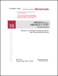 Click here to download H8S2612F Datasheet
