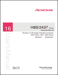 Click here to download HD64F2437 Datasheet