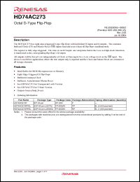 Click here to download HD74AC273P Datasheet