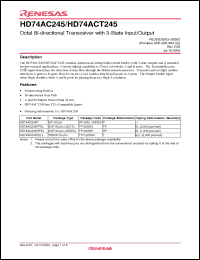 Click here to download HD74AC245RPEL Datasheet