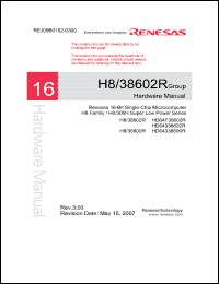 Click here to download HD64F38602R Datasheet