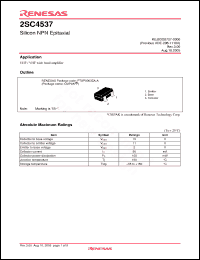 Click here to download 2SC4537IS-TL-E Datasheet