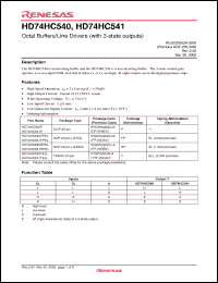 Click here to download HD74HC541FPEL Datasheet