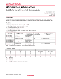 Click here to download HD74HC540TELL Datasheet