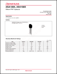 Click here to download 2SA1085ETZ-E Datasheet