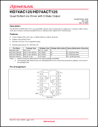 Click here to download HD74AC125TELL Datasheet