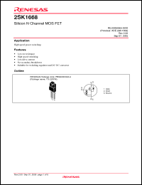 Click here to download 2SK1668-E Datasheet