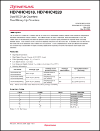 Click here to download HD74HC4520RPEL Datasheet