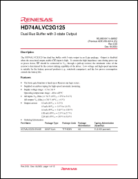 Click here to download HD74ALVC2G125USE Datasheet