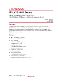 Click here to download R1LV1616HSA-4SI Datasheet