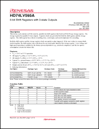 Click here to download HD74LV595ATELL Datasheet